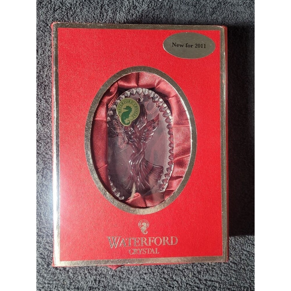 Waterford Crystal 2011 Angel Ornament with Enhancer – New in Box